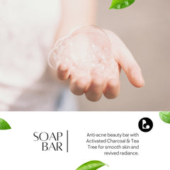 Activated Charcoal Soap With Teatree, Lemon & Ginger - Anti Acne