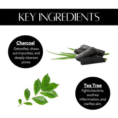 Activated Charcoal Soap With Teatree, Lemon & Ginger - Anti Acne