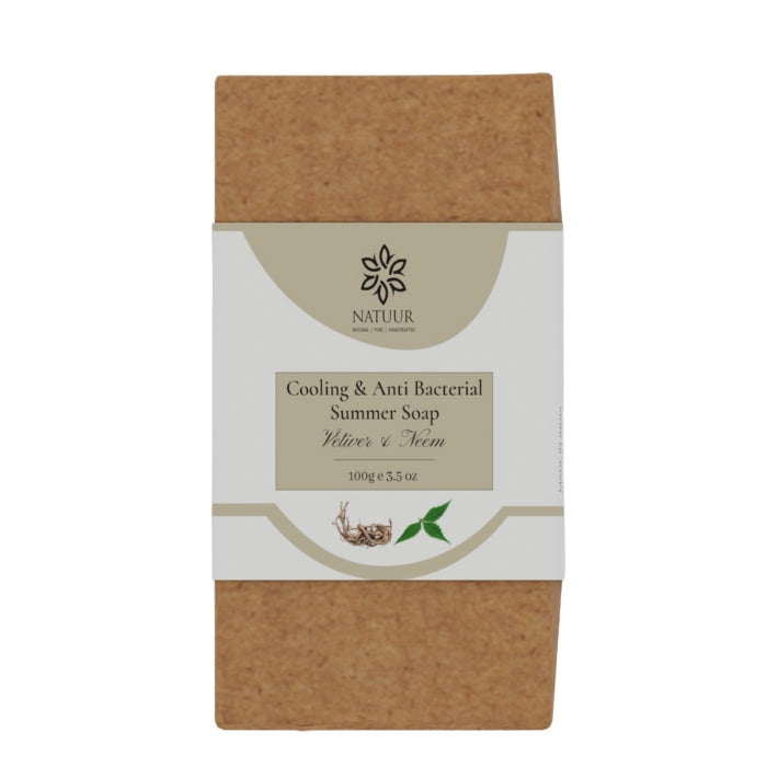 Natuur Vetiver Neem Summer Soap  Cooling & Anti Bacterial 100gm