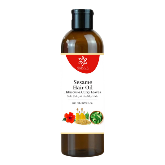 Natuur Sesame hair oil - Hibiscus and Curry leaves 200ml