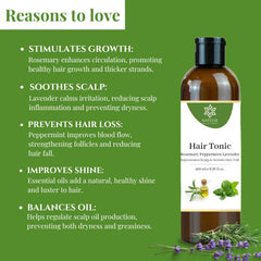 Hair Tonic - Rosemary Peppermint Lavender- rejuvenates scalp & arrests hair fall 200ml