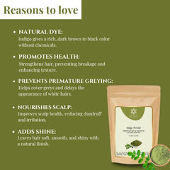 NATUUR - Indigo Powder Natural Hair Dye pack of 2  - 100gms