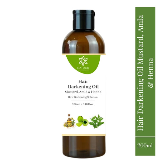 Natuur hair darkening oil - Mustard, amla and henna 200 ml