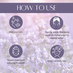 Natuur Lavender & Frankincense Body Wash - Ageing Skin Repair 300ml