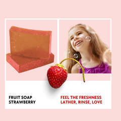 Fruit Soap- Strawberry 75gm