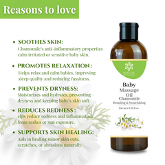 Baby Massage Oil - Chamomile  Relaxing , for bedtime 200ml