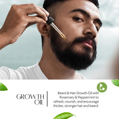 Natuur Beard & Hair Growth Oil  Rosemary& Peppermint 50ml