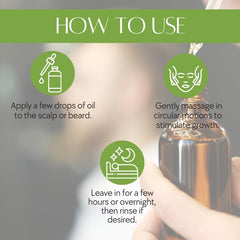 Natuur Beard & Hair Growth Oil  Rosemary& Peppermint 50ml