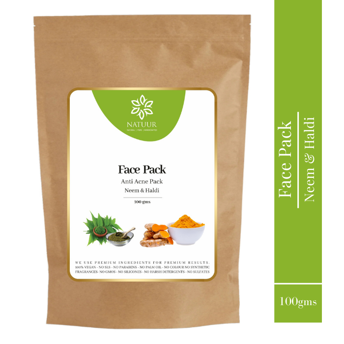 Neem Haldi Face Pack 100g - Natural Skin Glow & Acne Care