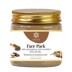 Face Pack - chia seeds, mulethi and sandalwood - skin plumping 100gm