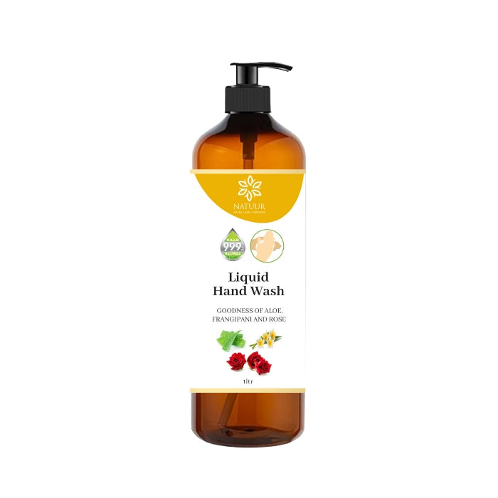 Natuur Liquid Hand Wash with Goodness of Aloe, Frangipani and Rose  1 litre