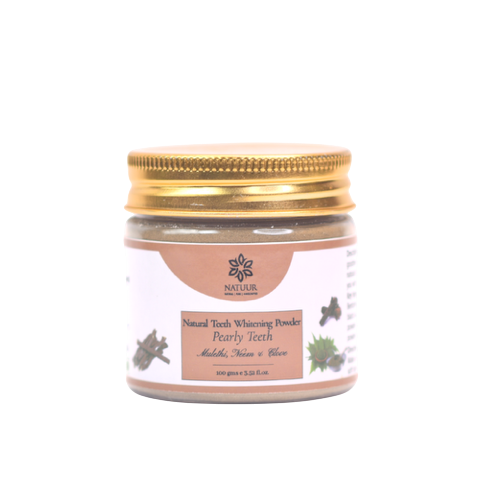 Natural Teeth Whitening Powder - Pearly Teeth (Mulethi, Neem & Clove)100g