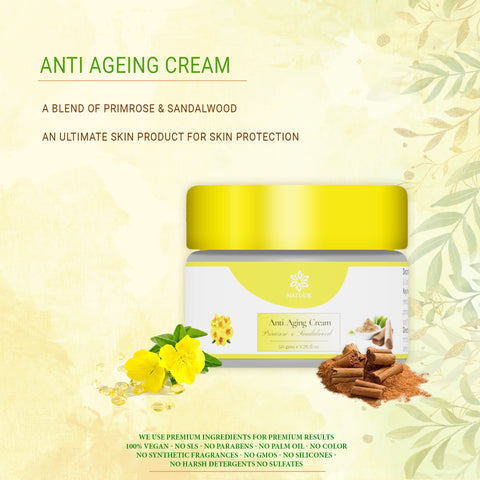 Anti Aging Cream for face- Primrose & Sandalwood 50ml