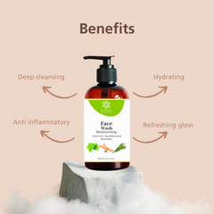 Moisturising Face Wash for Dry Skin - Vitamin E, Aloe, Sandalwood & Rosemary