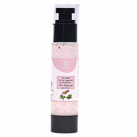 Face Wash Tea tree, Peppermint & Frankincense - Cleansing and Brightening. For Acne Prone skin