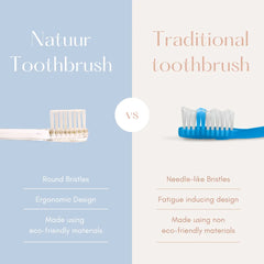 Natuur - Daito Tooth Brush -  CLAIRE  value pack  (Made in Japan), T, Transparent