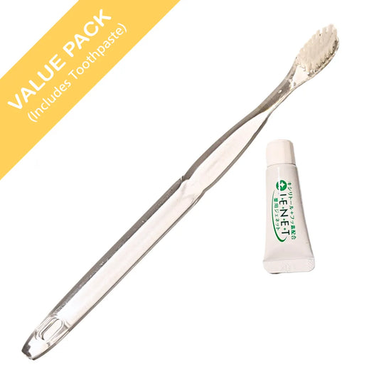 Natuur - Daito Tooth Brush -  CLAIRE  value pack  (Made in Japan), T, Transparent