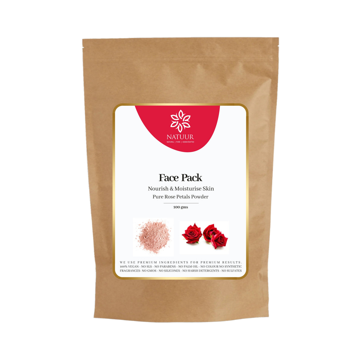 Rose petals powder