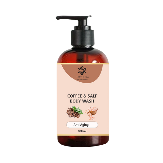 Natuur Coffee & Salt Body Wash - Cellulite, Aging, Cleansing 300ml