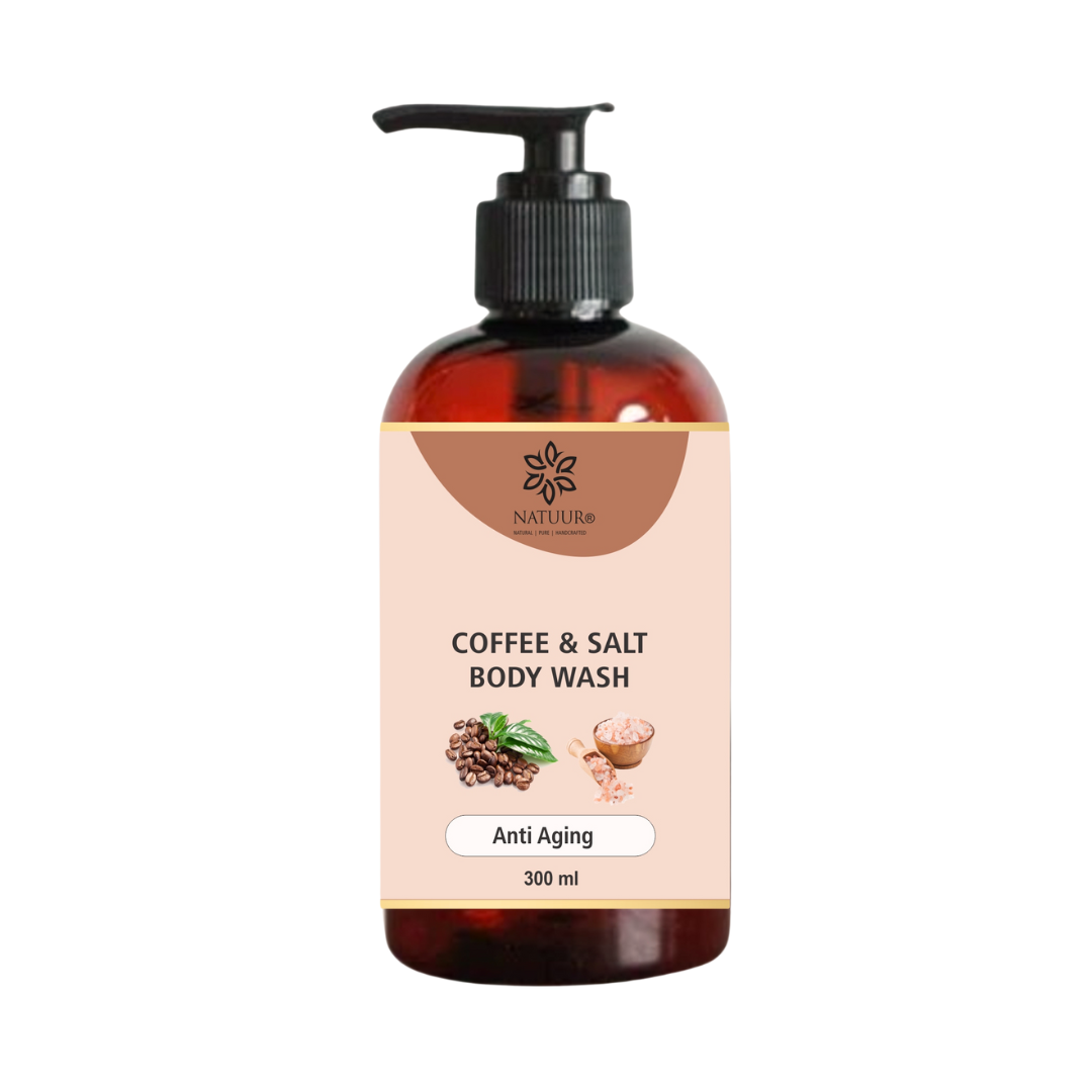 Natuur Coffee & Salt Body Wash - Cellulite, Aging, Cleansing 300ml