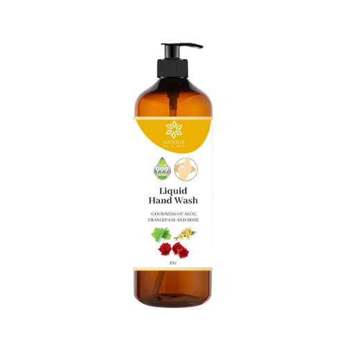 Natuur Liquid Hand Wash with Goodness of Aloe, Frangipani and Rose  1 litre