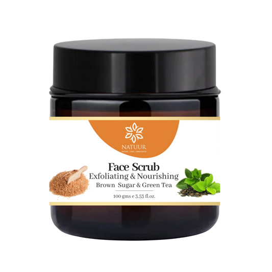 Brown Sugar & Green Tea Face  Scrub – Exfoliating Detox for Clear Skin