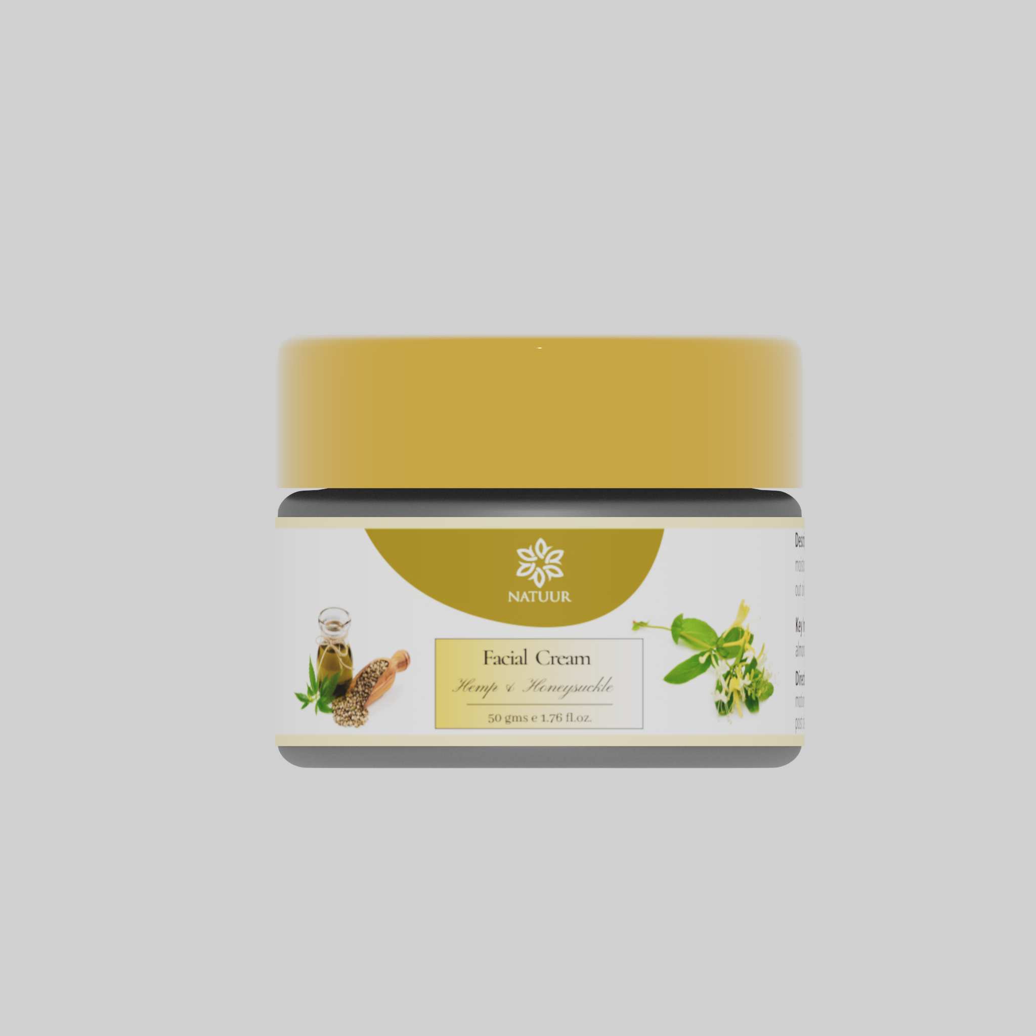 Natuur Hemp Honeysuckle Face Cream 50gms - Natuur.in