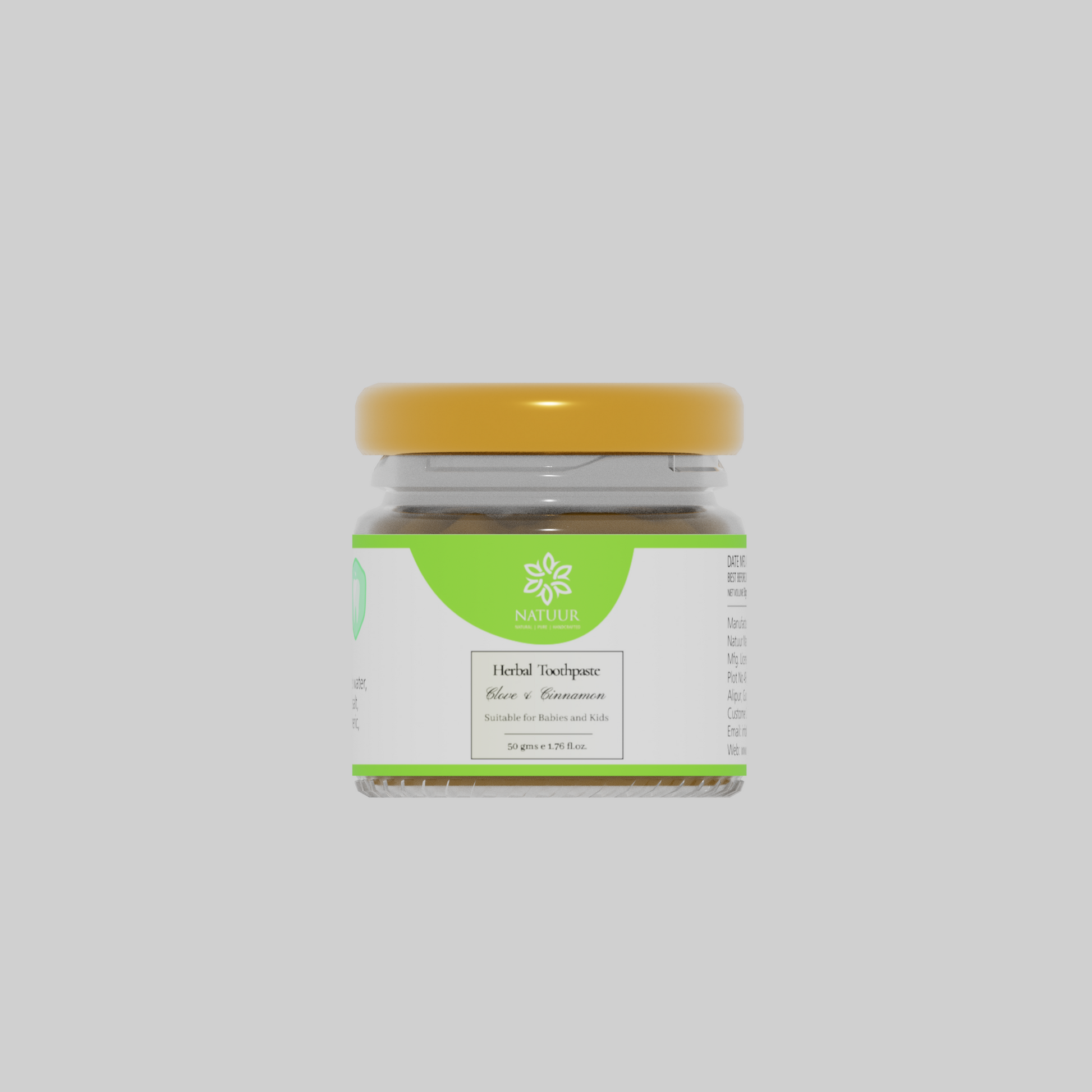 Natuur Herbal Toothpaste Cloves and Lemon 50gms - Natuur.in