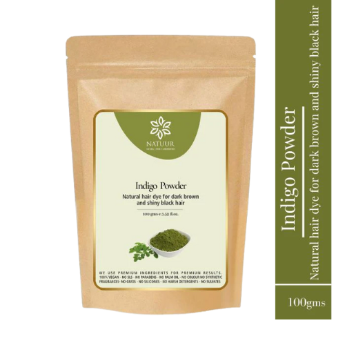 Indigo Powder - Natural hair dye for dark brown & shiny black hair 100gms