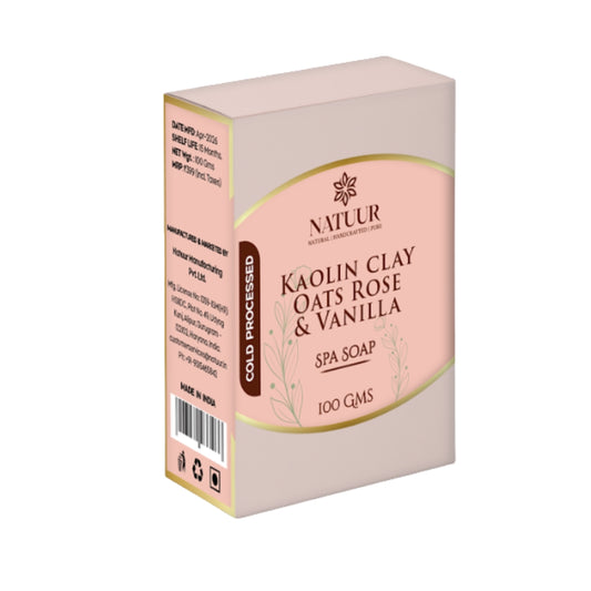 Natuur Kaolin Clay & Rose Soap Sensual Spa - 100gms