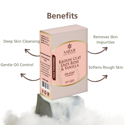Natuur Kaolin Clay & Rose Soap Sensual Spa - 100gms