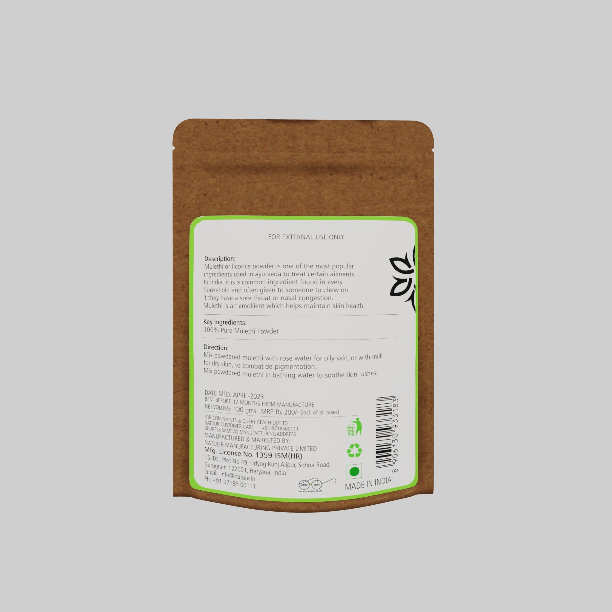 Mulethi Powder 100g - Natuur.in