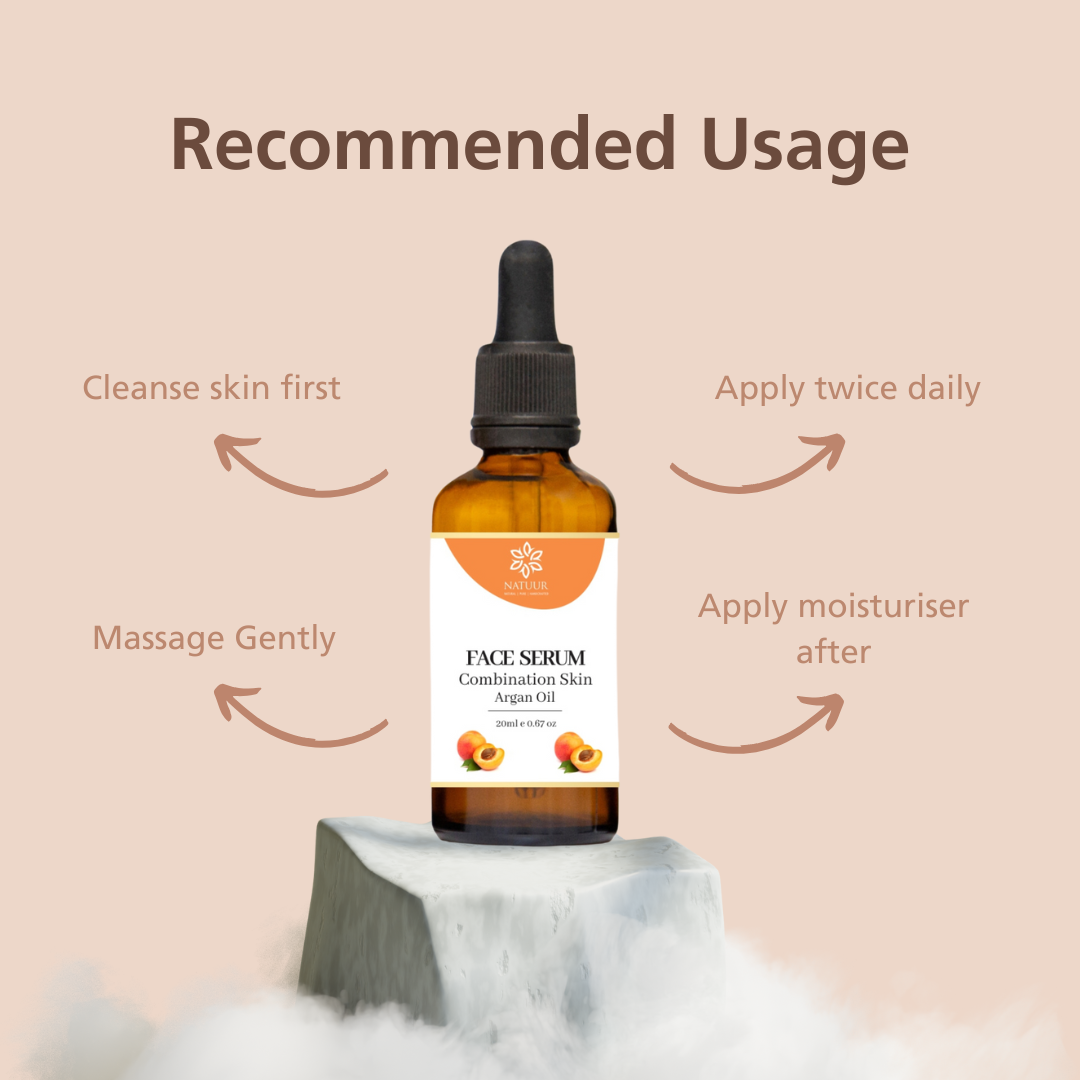 Natural face serum for combination skin