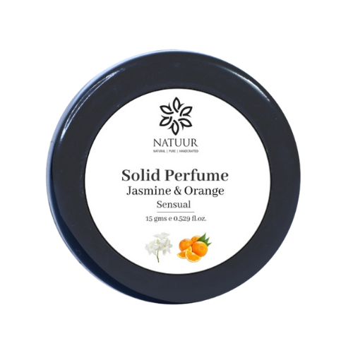 Natuur Solid Perfume: Jasmine & Orange Sensual Blend (15g)