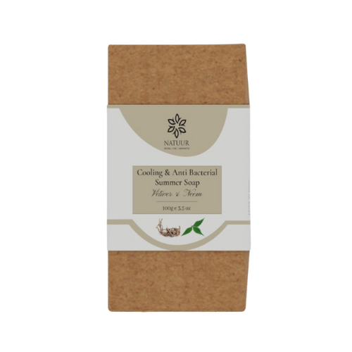 Natuur Vetiver Neem Summer Soap  Cooling & Anti Bacterial 100gm