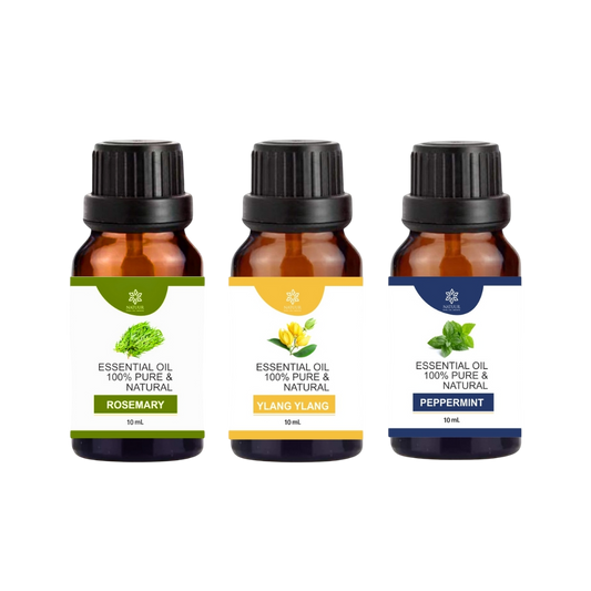 Essential Oils Rosemary,   Ylang Ylang & Peppermint 10ml - Pack of 3