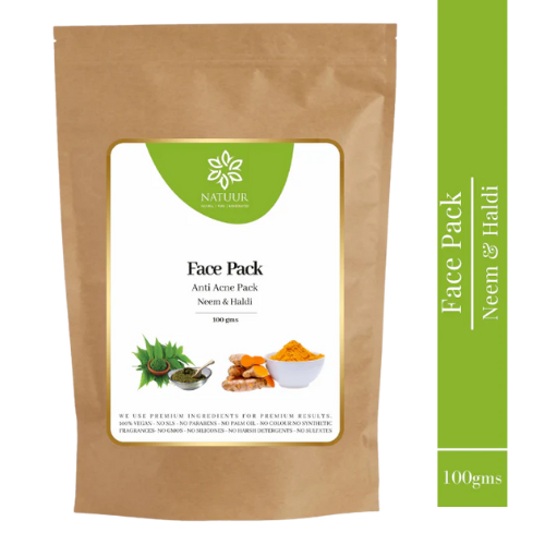 Neem Haldi Face Pack 100g - Natural Skin Glow & Acne Care