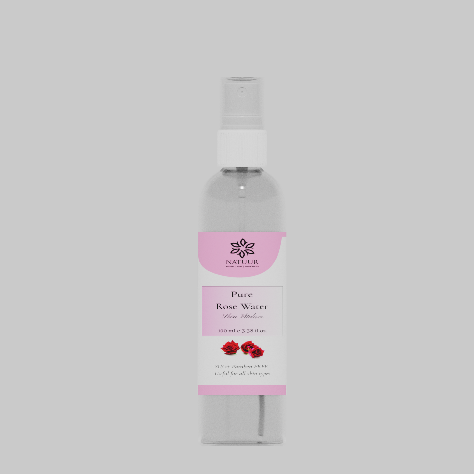 Pure Rose Water - Skin Vitaliser 100 ml - Natuur.in
