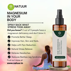 Rose Magnesium Oil - Transdermal Application for Healthy Skin & Inducing Sleep 200ml