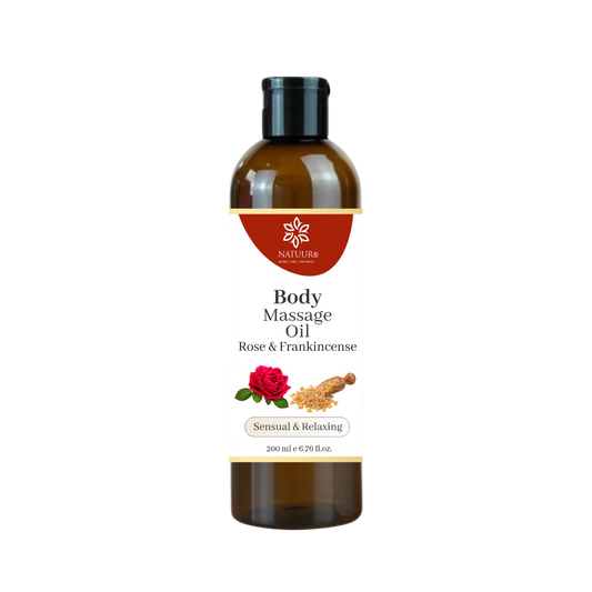 Body Massage oil Rose & Frankinscense - Sensual and relaxing 200ml