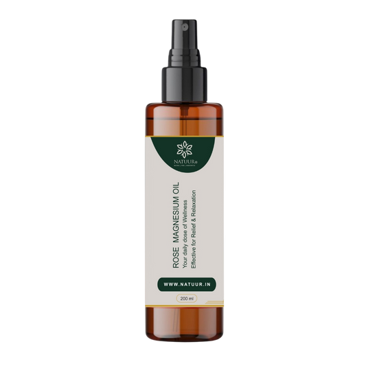 Rose Magnesium Oil - Transdermal Application for Healthy Skin & Inducing Sleep 200ml