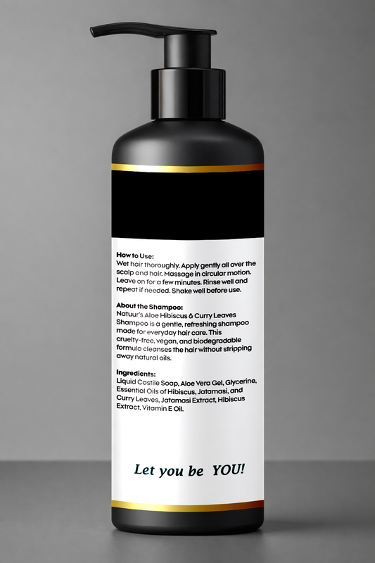 Natural Hibiscus Shampoo with Curry Leaves & Aloe Vera - Natuur