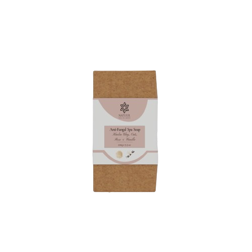 Natuur Spa Soap - Kaolin Clay, Oats, Rose and Vanilla 100gm