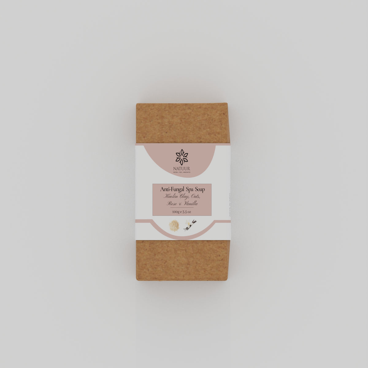 Natuur Spa Soap - Kaolin Clay, Oats, Rose and Vanilla - Natuur.in