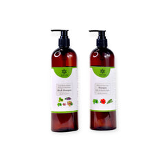 Shampoo - Black Shampoo, Aloe Hibiscus Curry leaves - 500 ml x 2