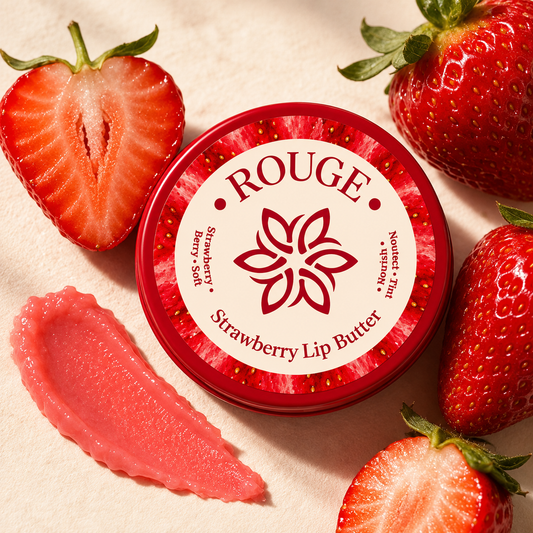 Natuur Strawberry Lip Butter (15gms) | Made with Natural Butters & Oils | UV Protection
