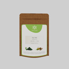 Natuur supergreens face pack - spirulina and hemp 100g - Natuur.in