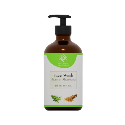 Face Wash Tea tree, Peppermint & Frankincense - Cleansing and Brightening. For Acne Prone skin
