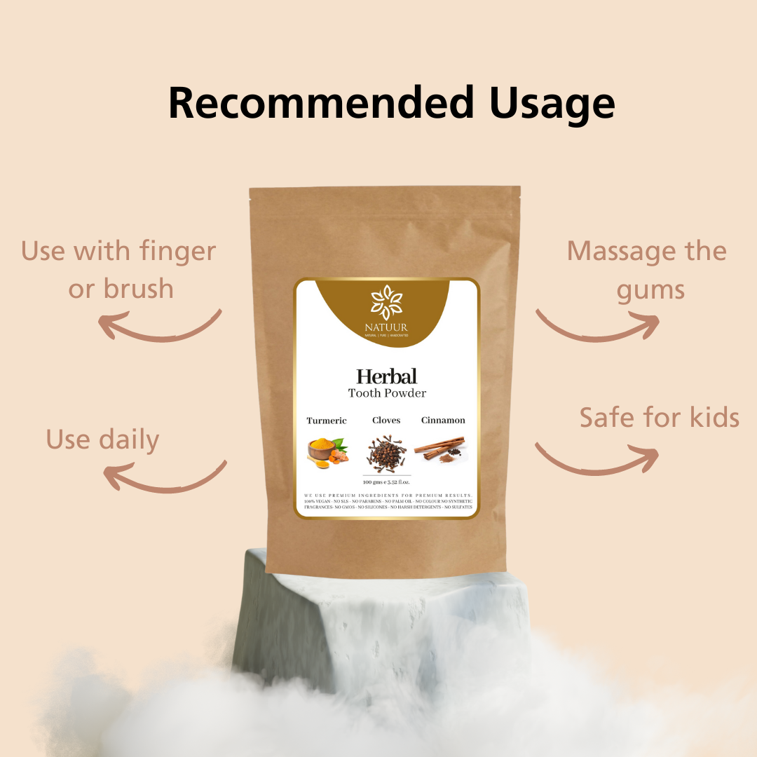 Natural Toothpowder with Bentonite Clay, Cinnamon, and Clove - natuur.in