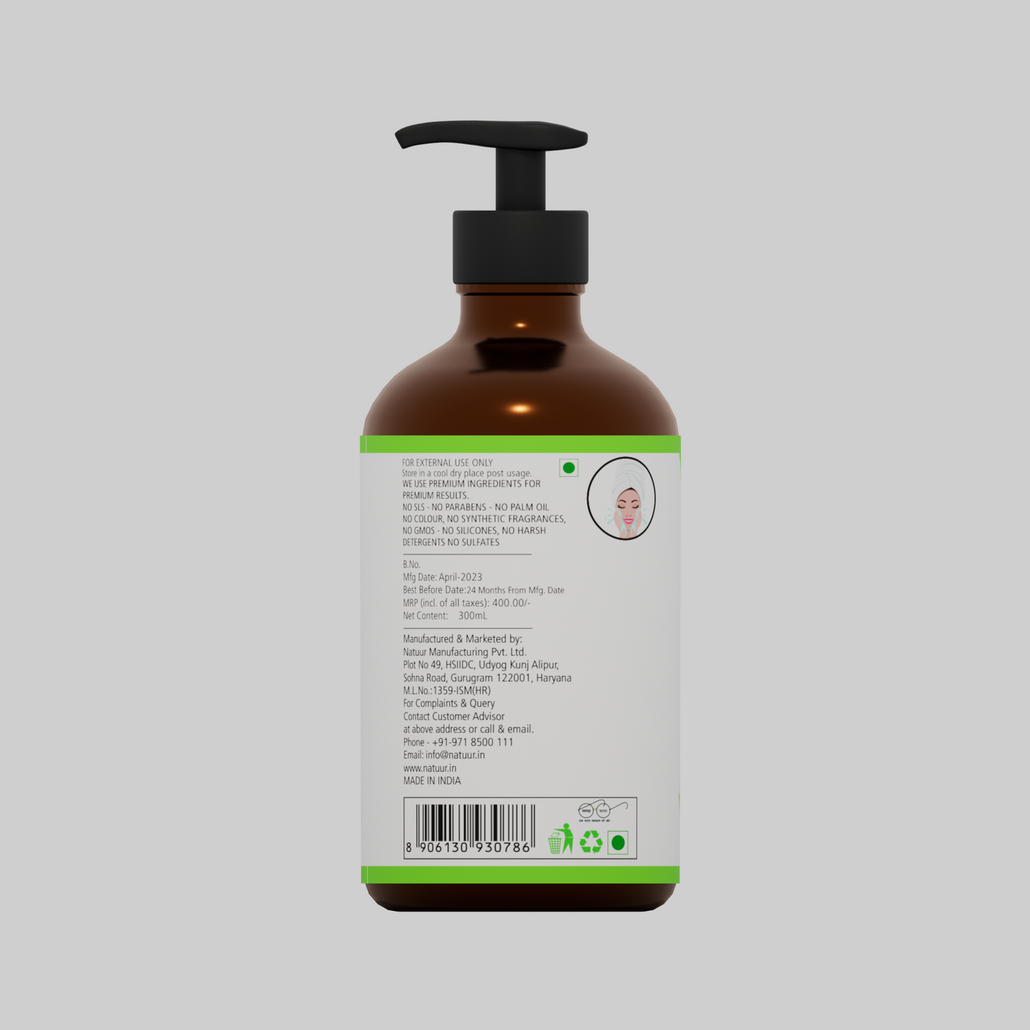 Face Wash- Moisturising - Vitamin E, Aloe, Sandalwood & Rosemary (For Dry Skin) - Natuur.in